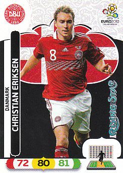 Christian Eriksen Denmark Panini UEFA EURO 2012 Rising Star #18